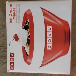 New Zoku Ice Cream, Sorbet, Gelato Maker. Makes Ice cream In 10 Minutes!!!! Red